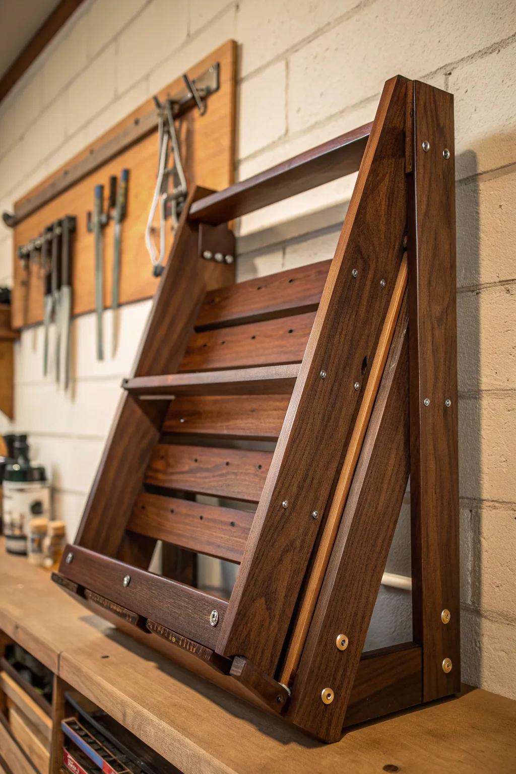 Craft Your Space: A Sleek, Foldable Lumber Rack for the Modern Craftsman