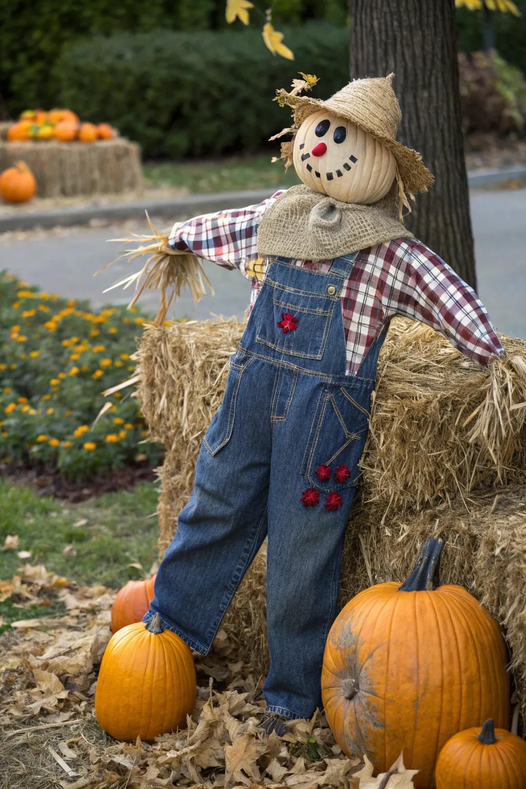 Surprise your neighborhood with a handcrafted scarecrow that changes with the seasons!