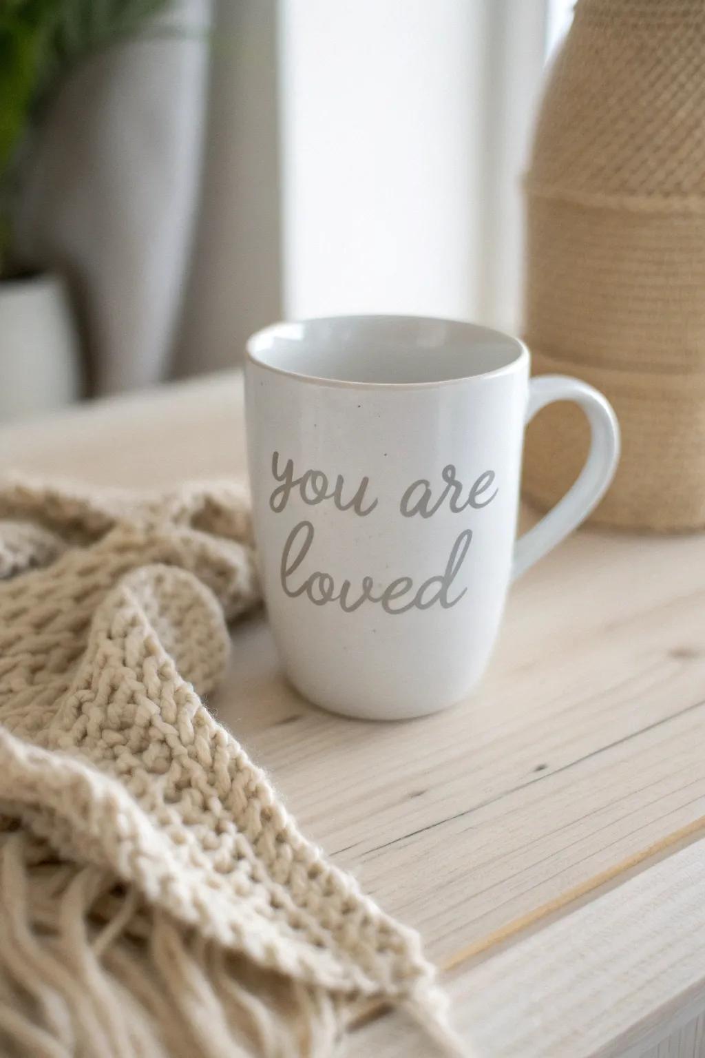 Start each day with a reminder: You Are Loved. #SympathyGift #HandcraftedCare