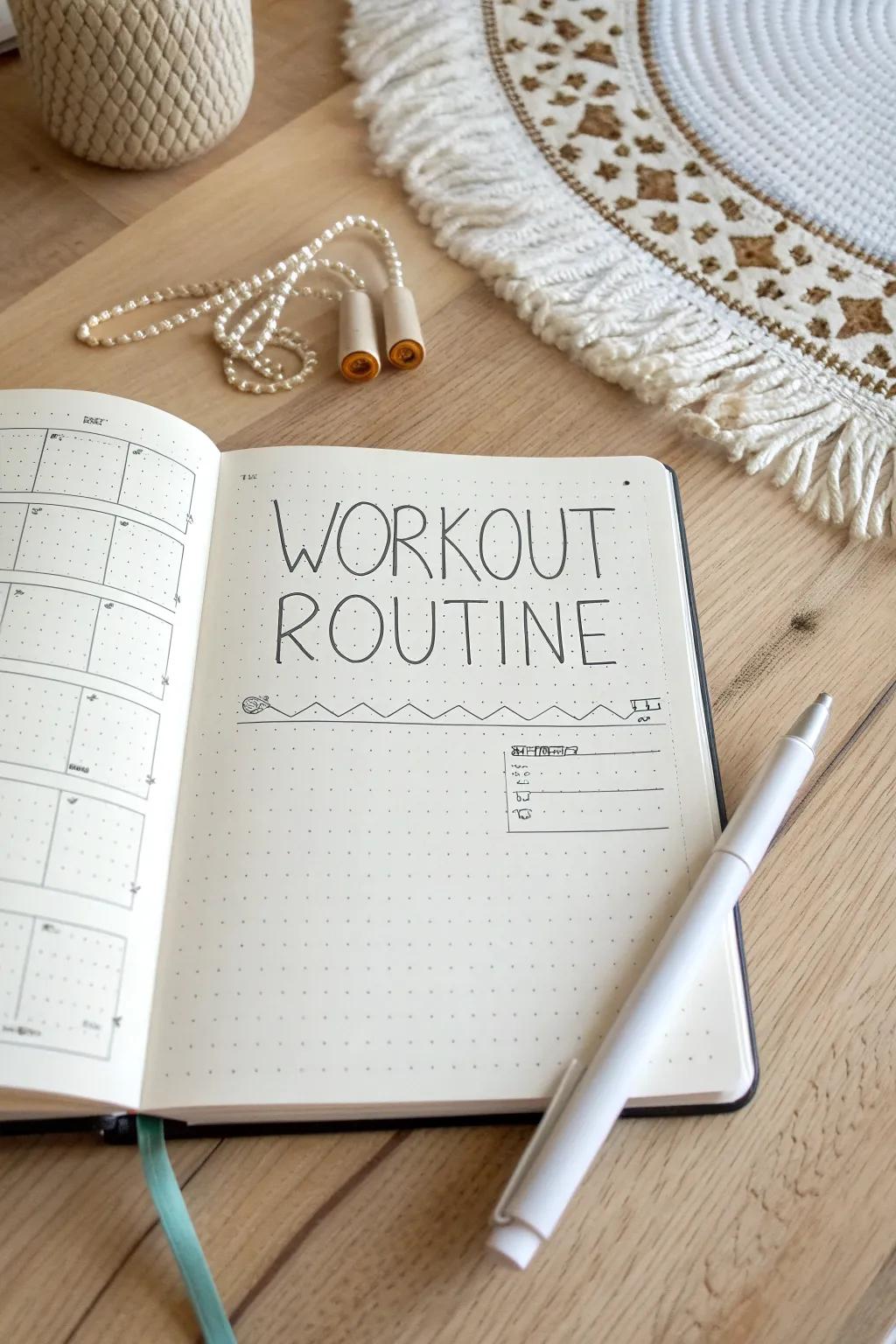 Craft your perfect workout routine—where minimalism meets motivation.