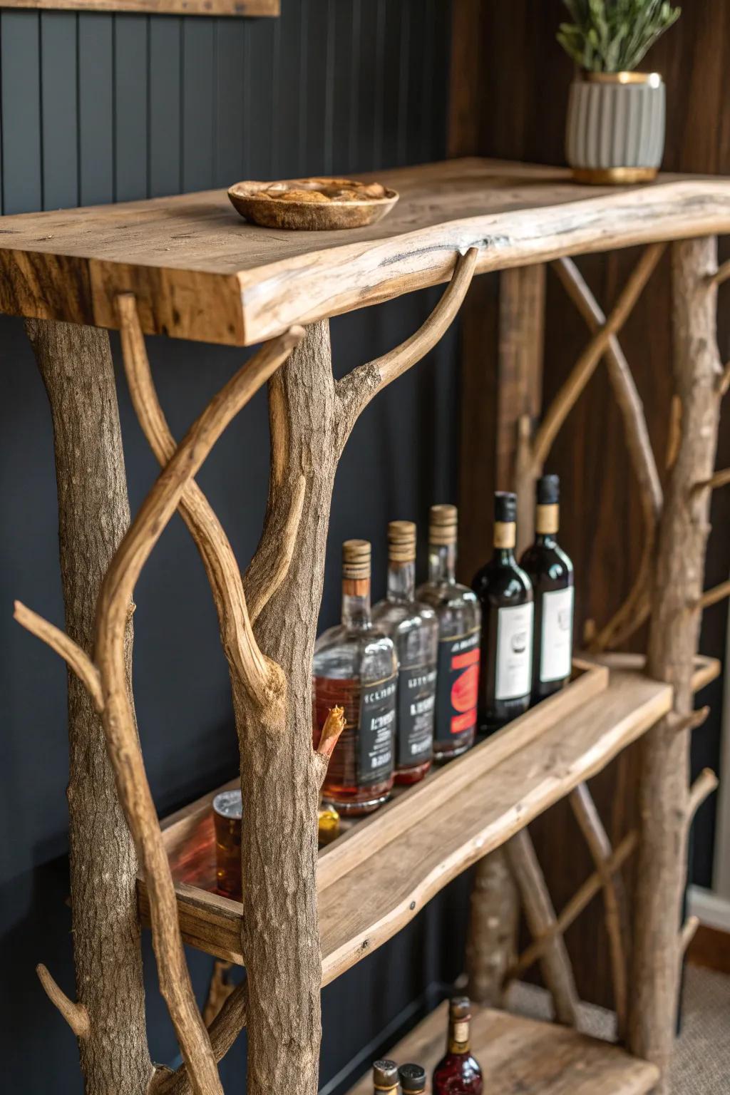 Elevate your space with this nature-inspired branch shelf, blending rustic charm with modern elegance.