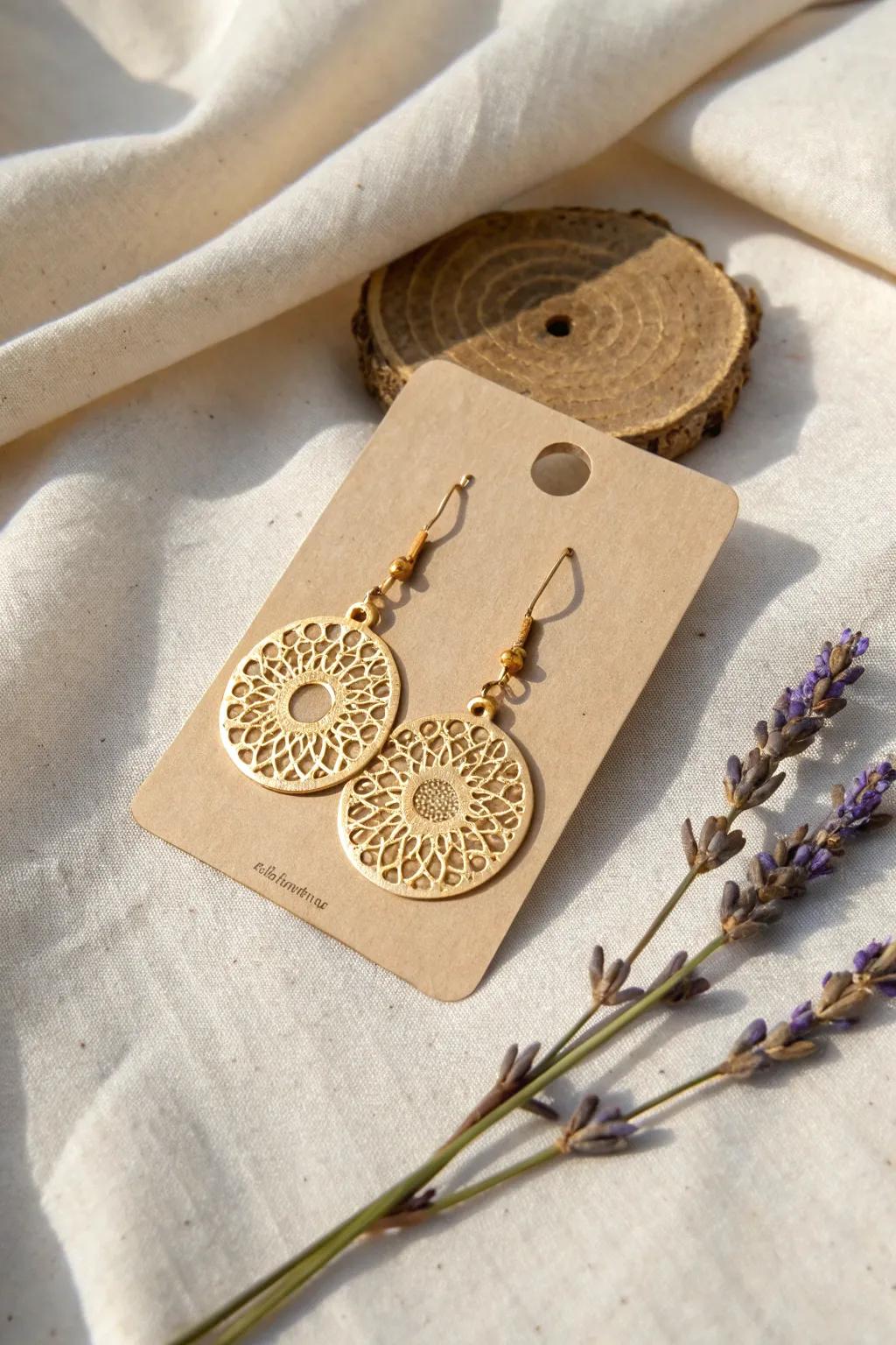 Elevate your earring display with a touch of Scandinavian elegance and boho charm. 🌿✨