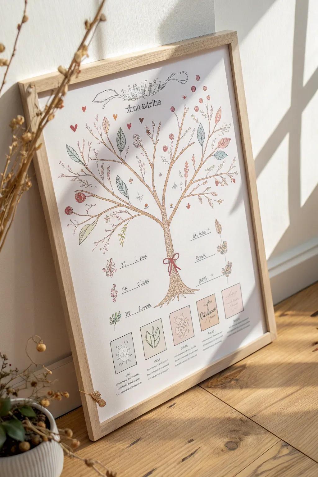 Craft your family's story with elegance and simplicity through a timeline twist.