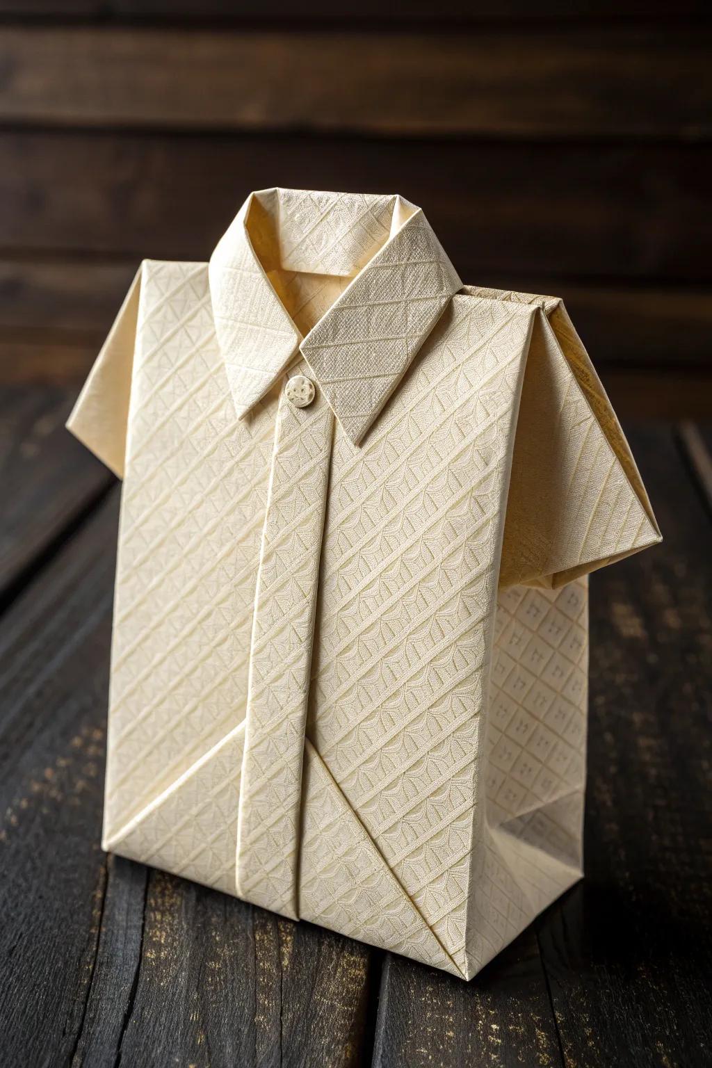 Elevate your Father's Day gift-giving with a touch of craftsmanship: Origami Shirt Gift Bags.