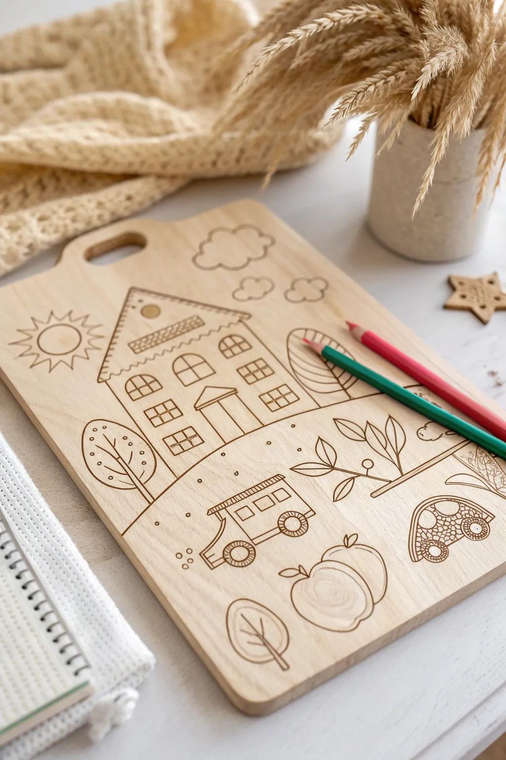 Unleash creativity on the first day of school with this interactive coloring board!