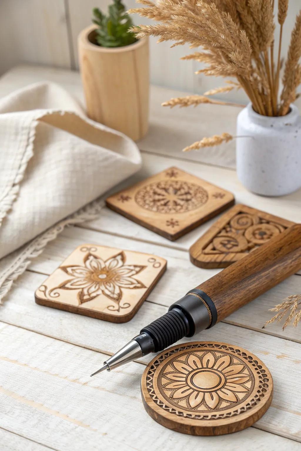 Unleash your creativity with this stunning decorative wood burning set – where simplicity meets artistry.
