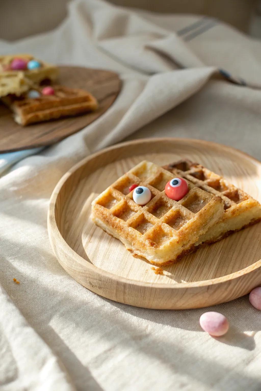 Elevate your Halloween breakfast with these charmingly spooky Eyeball Waffles!