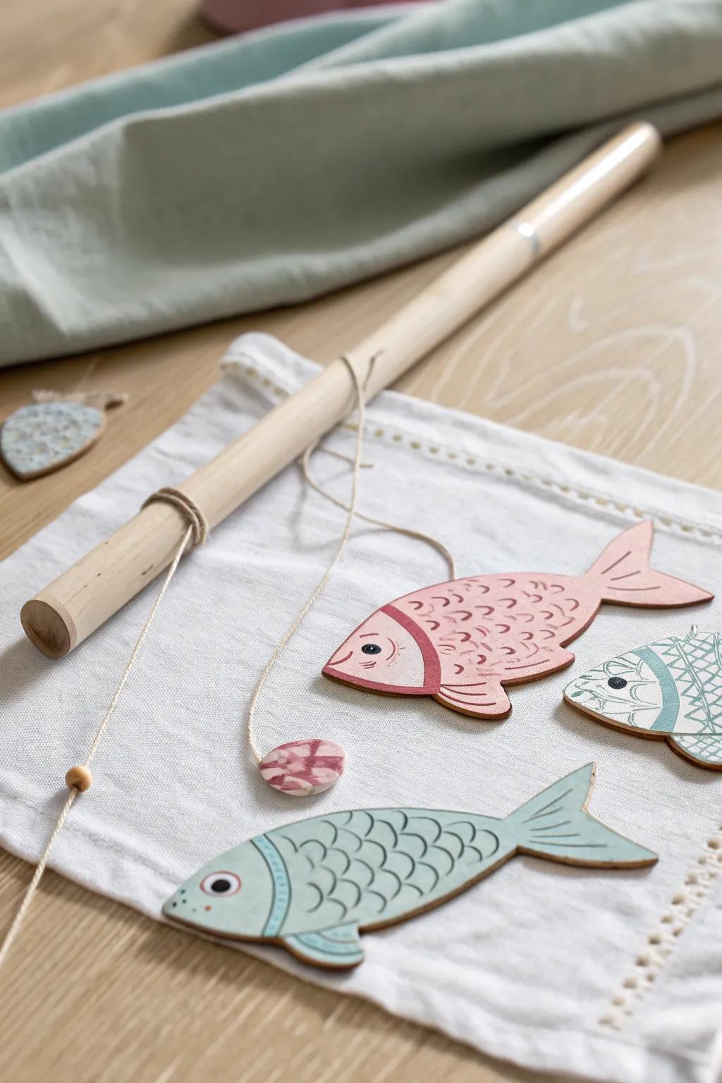 Catch the joy of play with this charming DIY fishing game, where simplicity meets creativity.