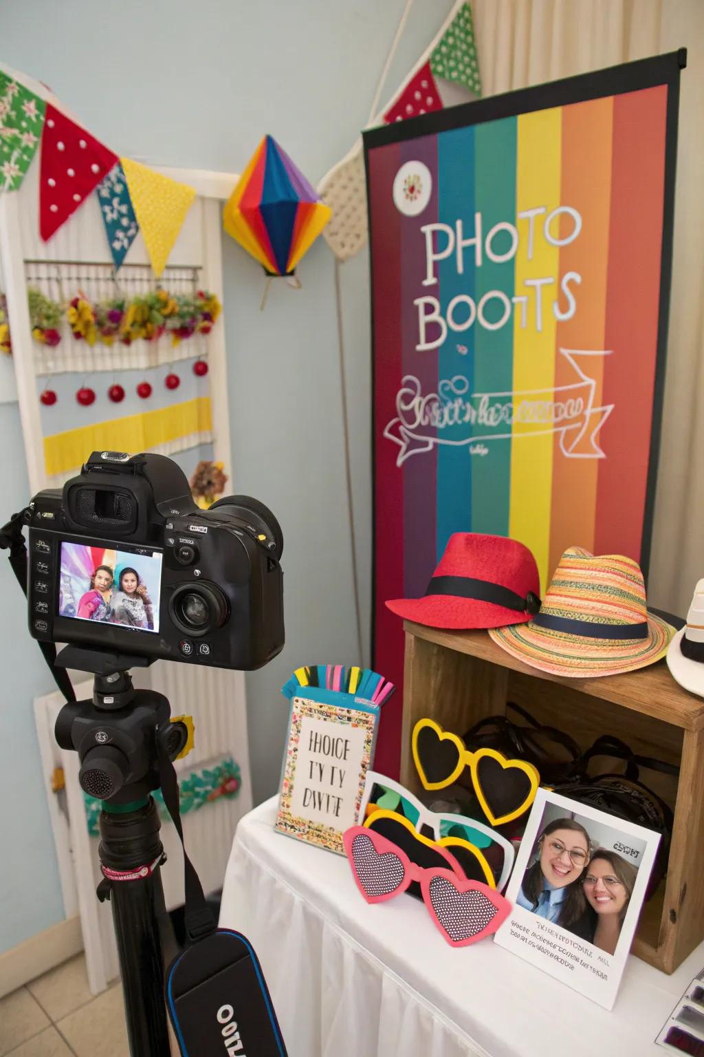 Capture the fun with a dedicated photo booth area.