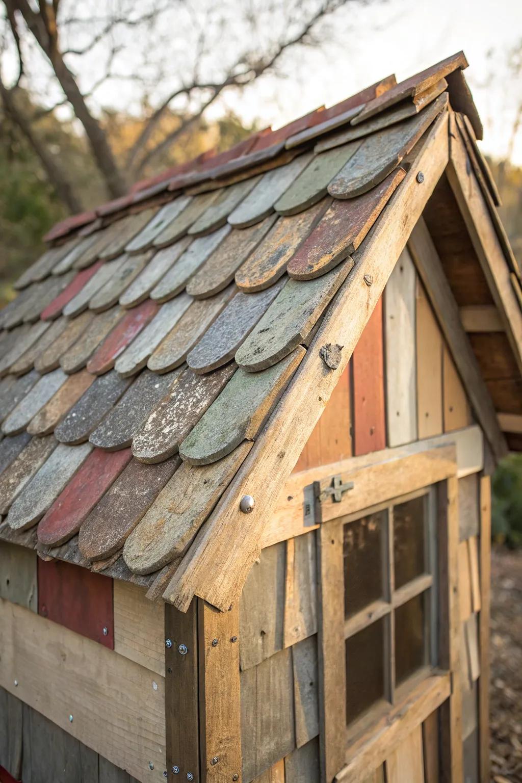 Transform your coop with salvaged charm: a testament to creativity and craftsmanship.