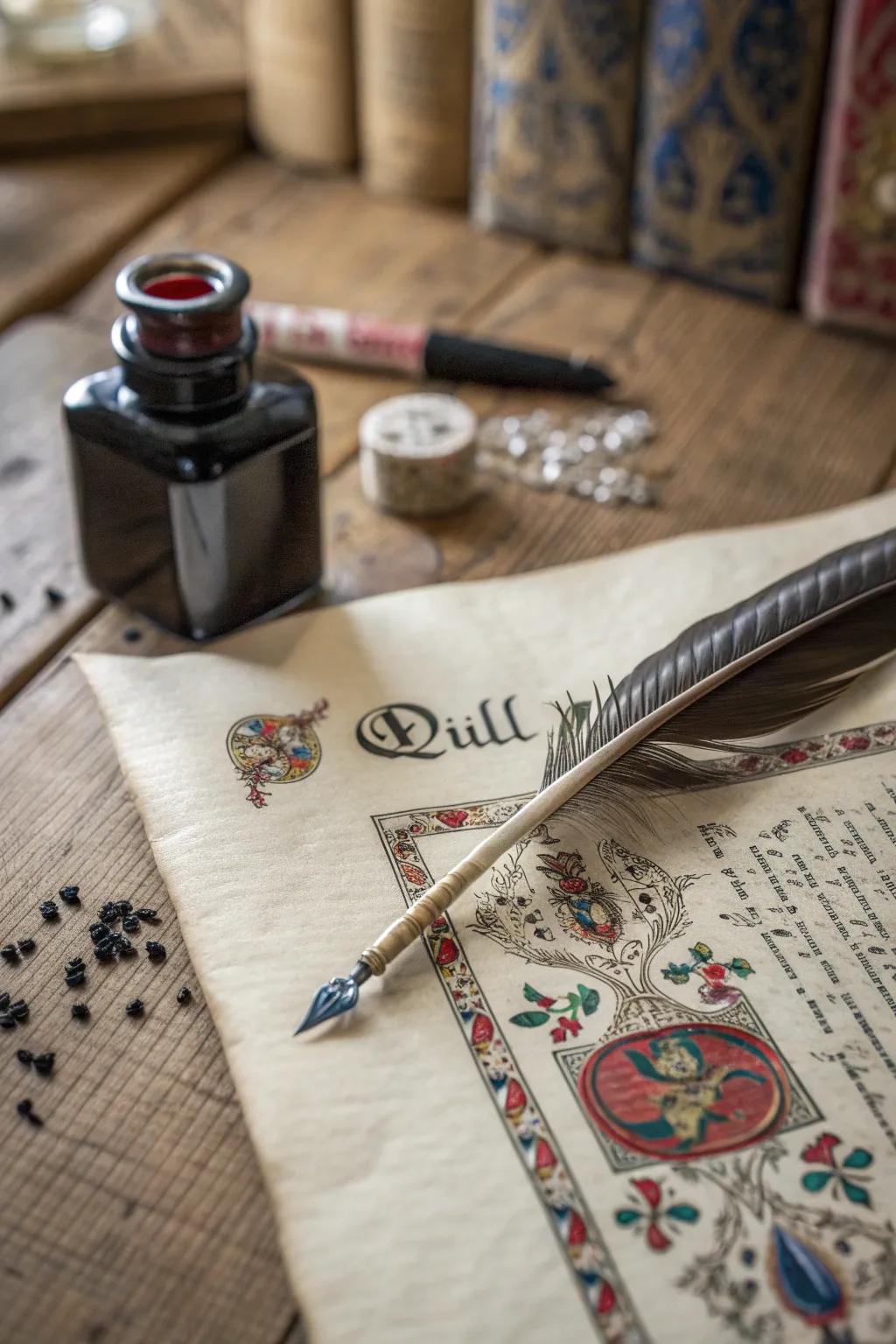 Unleash your creativity with timeless medieval calligraphy.