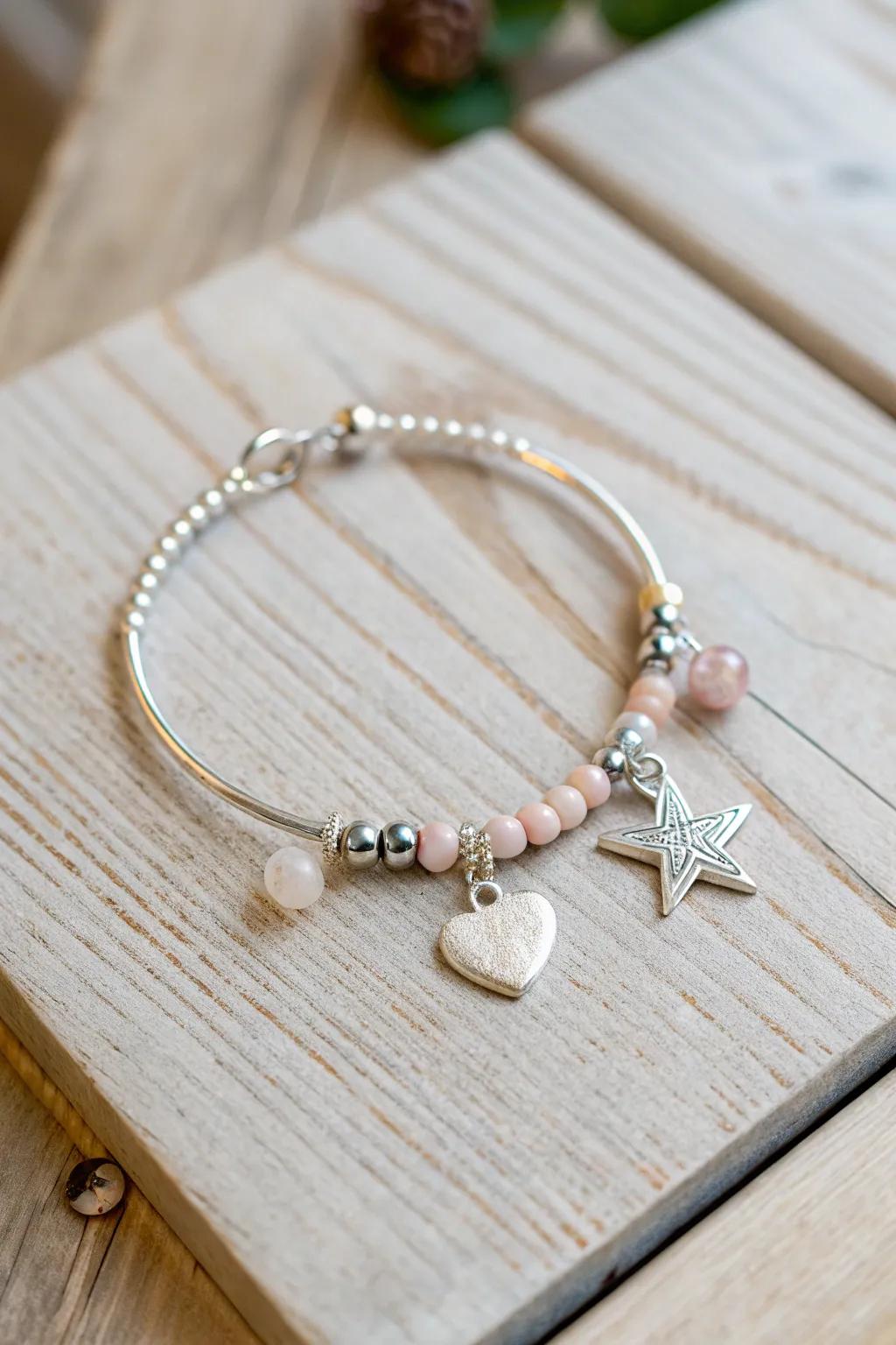 Embrace cherished memories with symbolic charm - a bracelet that tells your unique story.
