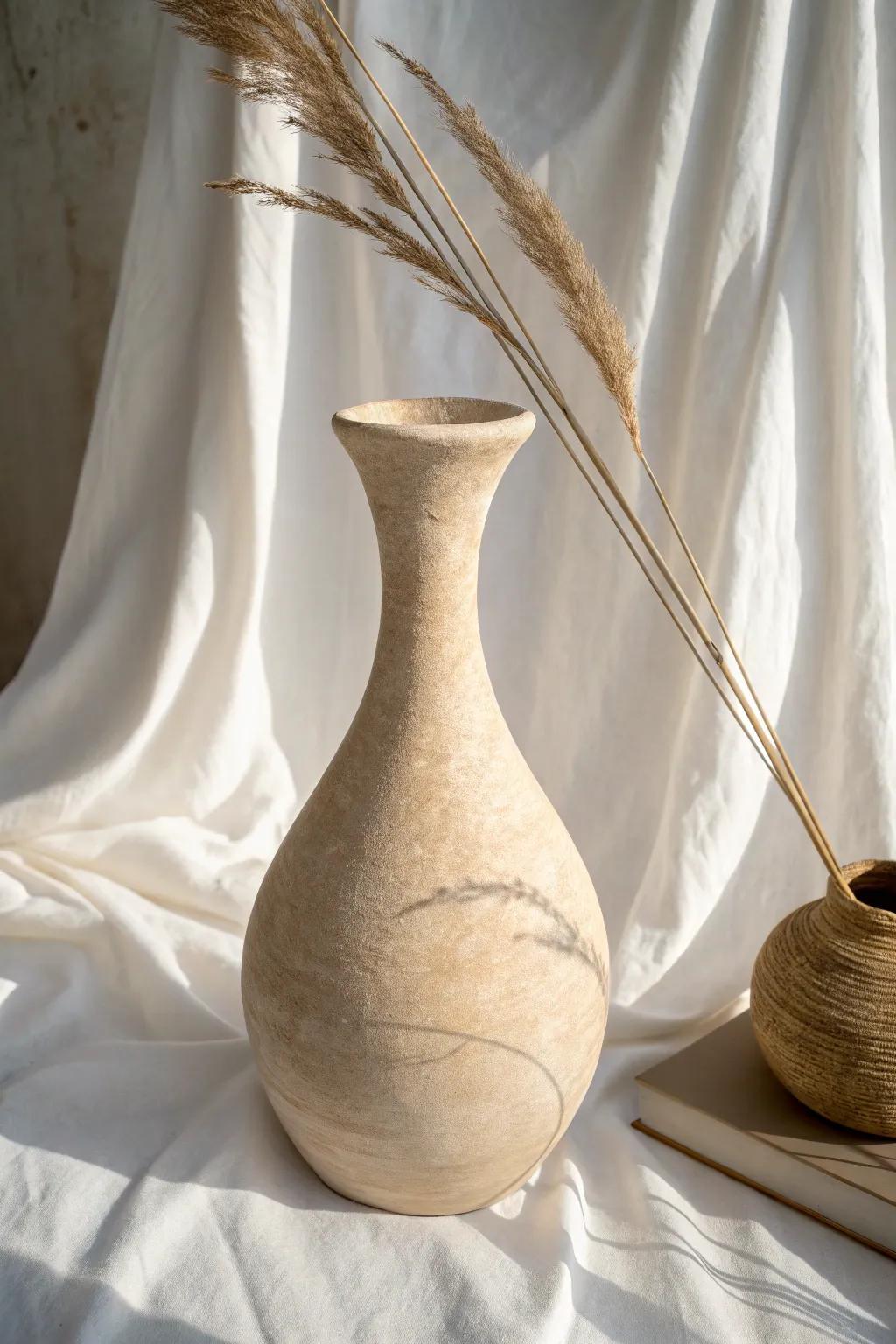 Elevate your space with sculptural elegance: where Scandinavian minimalism meets Boho artistry.