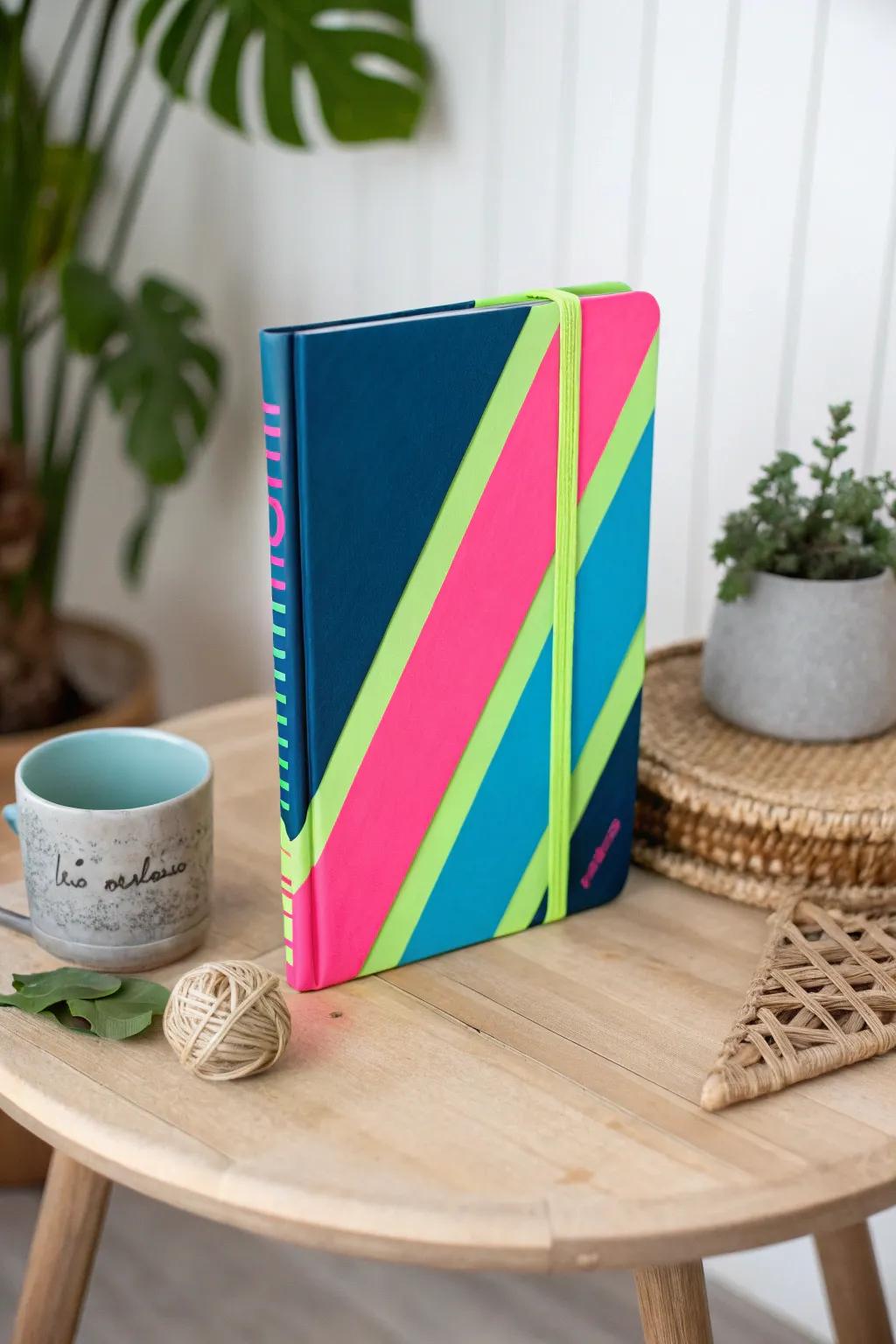 Brighten your desk with bold color-blocked notebook covers that combine Scandinavian simplicity with a touch of boho flair!