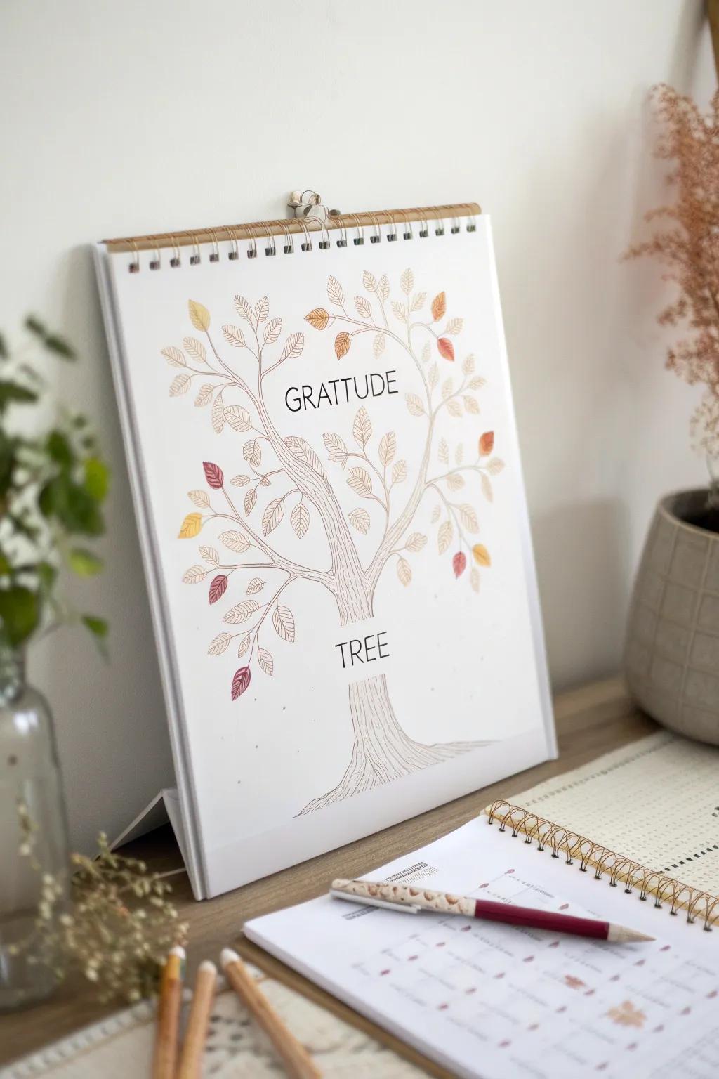 Nurture gratitude with this charming minimalist gratitude tree, adding a touch of warmth to your November days.