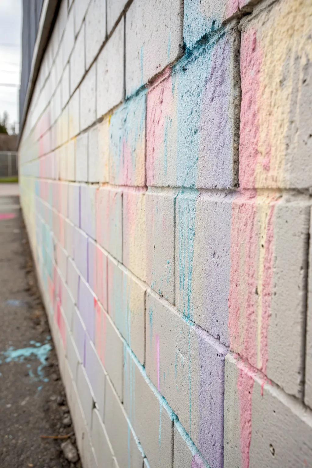 Unleash your creativity with abstract expressionism on cinder blocks, blending craftsmanship and natural beauty.