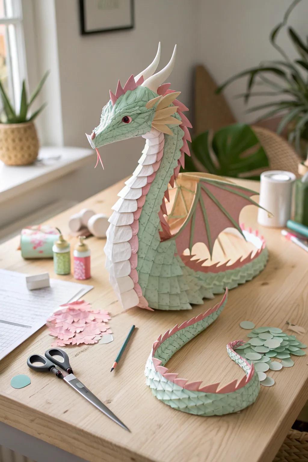 Unleash your creativity with a whimsical paper dragon puppet. Perfect for sharing step-by-step tutorials on TikTok and connecting with fellow creators!
