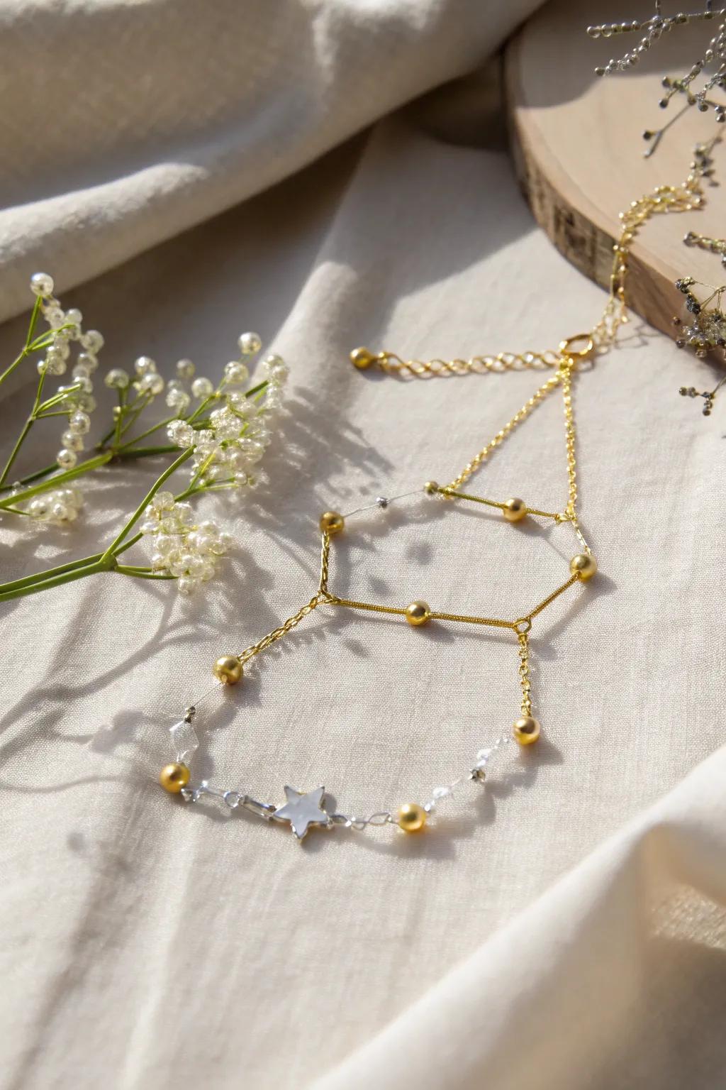 Bring the cosmos indoors with these elegant pipe cleaner constellations, perfect for adding a touch of celestial magic to your space.