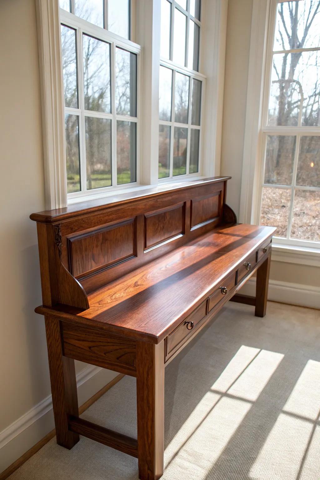 Harness the elegance of natural light with a handcrafted reloading bench.