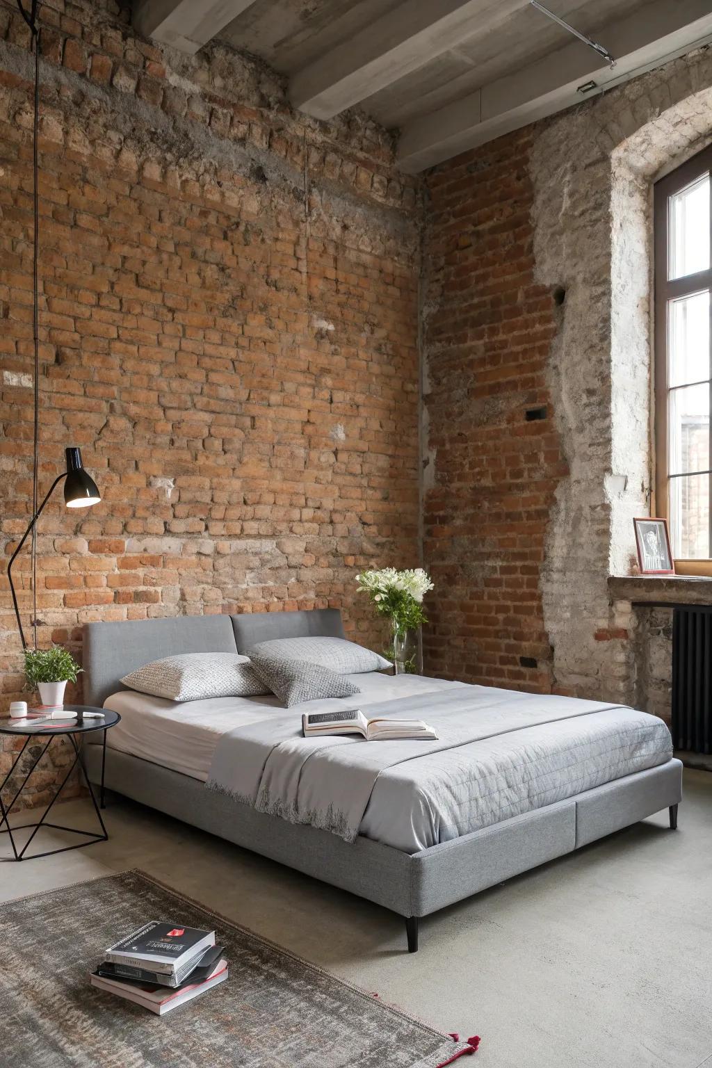 A sleek blend of modern minimalism with rustic charm.