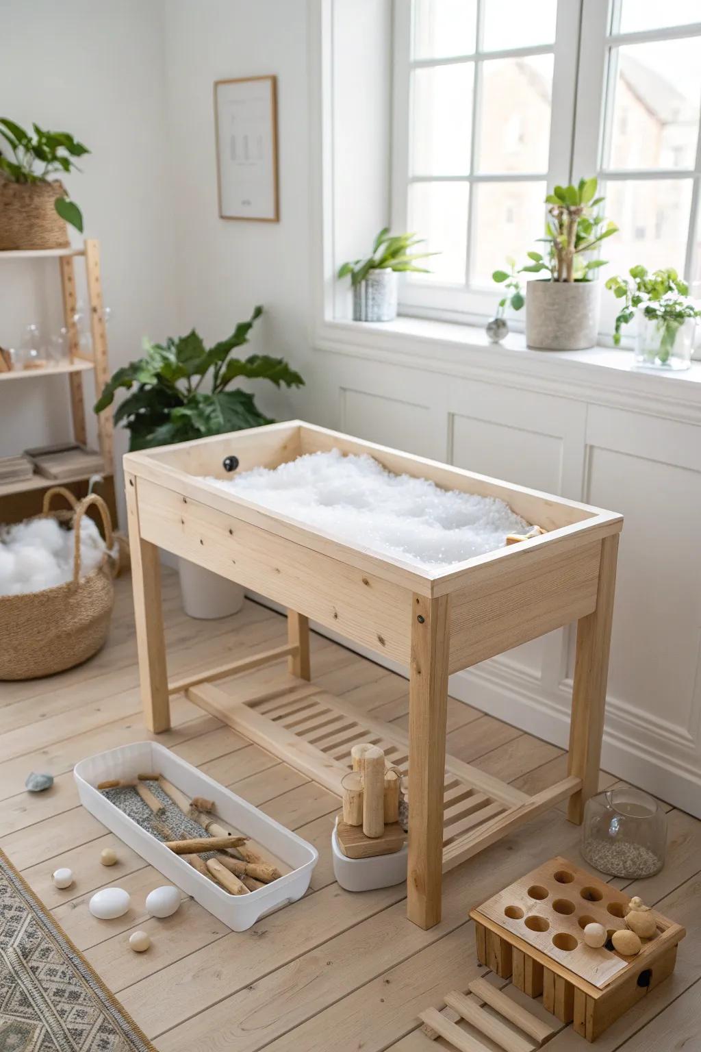 Dive into the bubbly joy of sensory play with a touch of Scandinavian simplicity.
