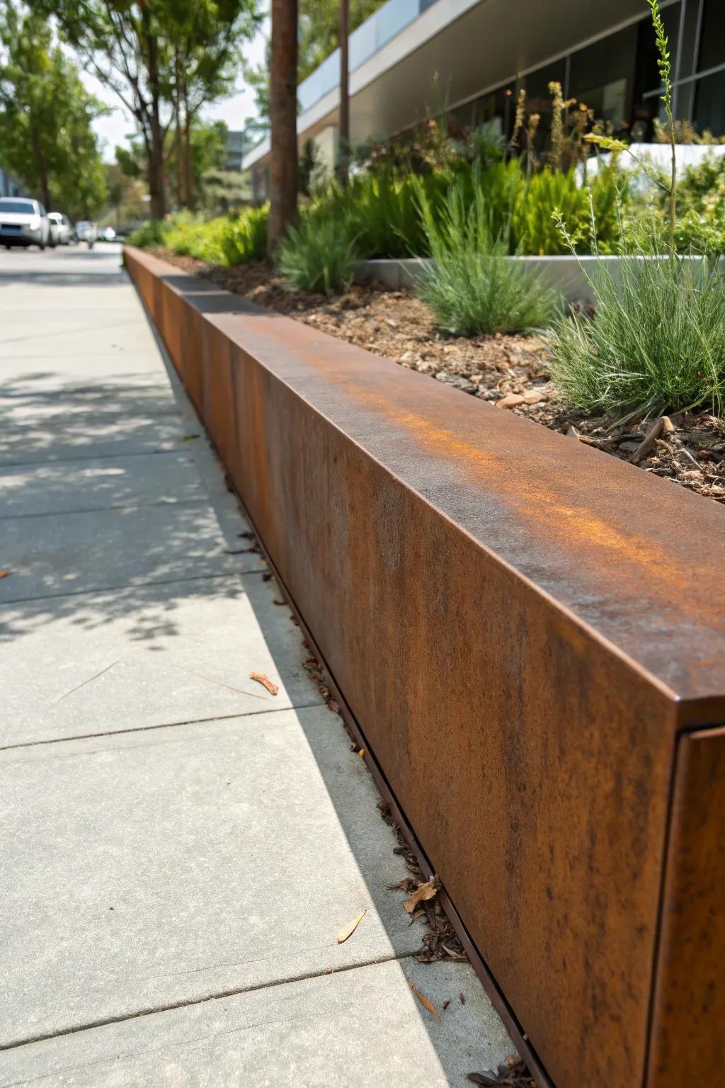 Elevate your landscape with the timeless elegance of corten steel.