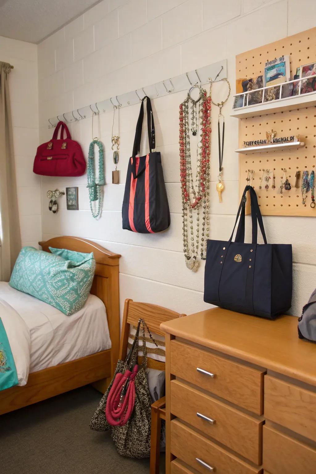 Command hooks maximize space by providing additional hanging options.