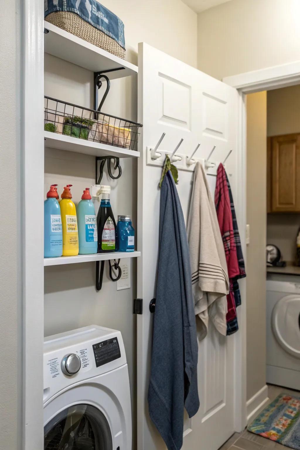 Make the most of door backs with clever storage solutions.