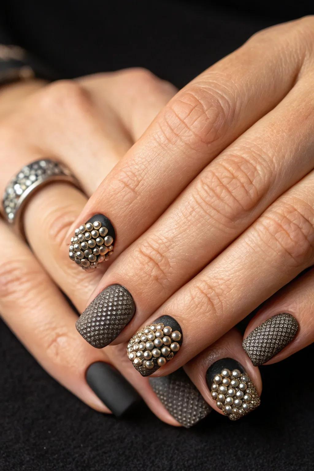 Elevate your style with textured nail art that speaks to the art of craftsmanship.