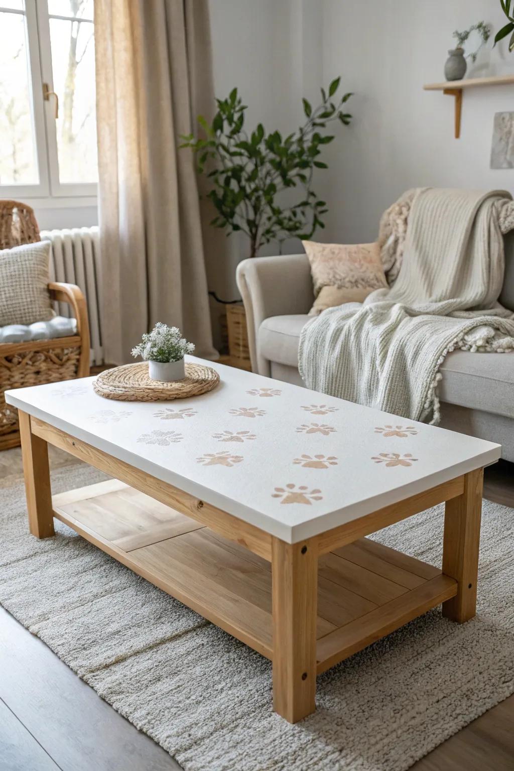 Celebrate your furry friends with minimalist paw print art that adds a personal touch to your space.