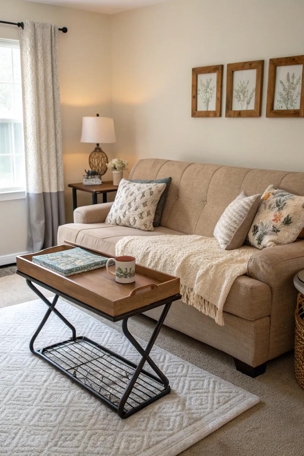 Convertible furniture adapts to your needs while saving space.