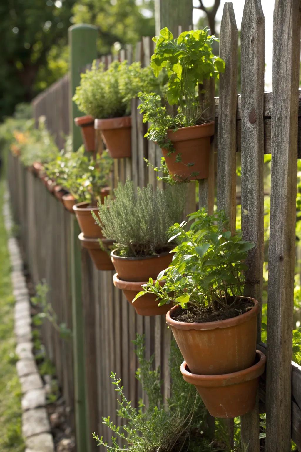 Elevate your garden's charm with a handcrafted herb fence—where nature meets design.