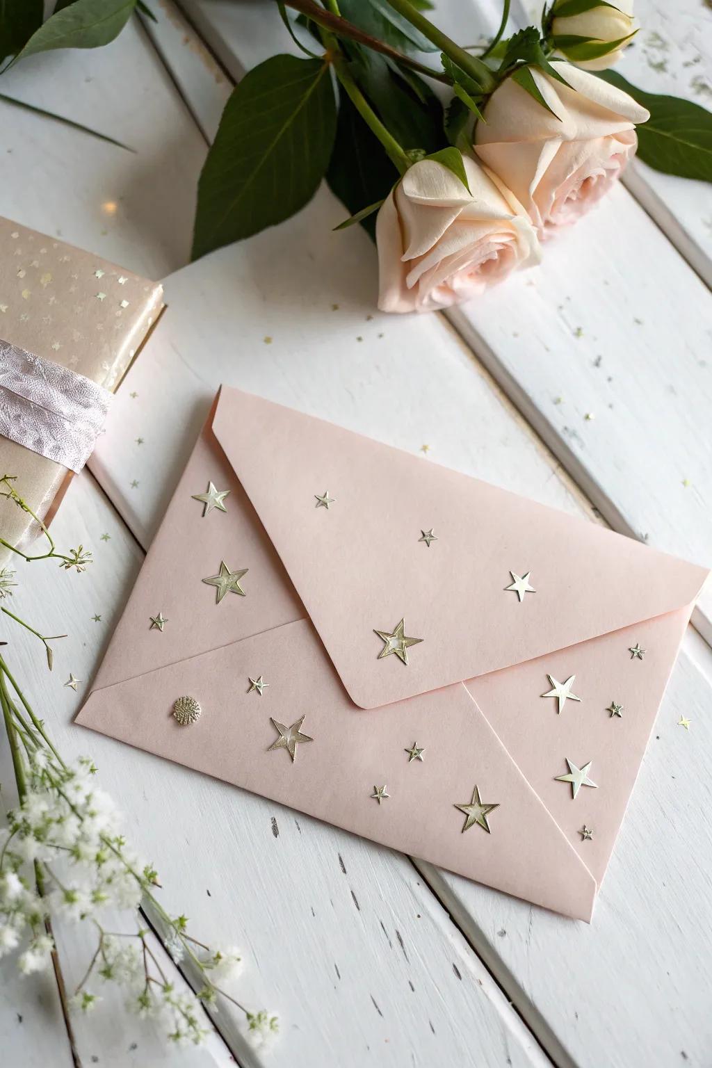 Enchant your little one's imagination with a handmade fairy envelope, where magic meets simplicity.