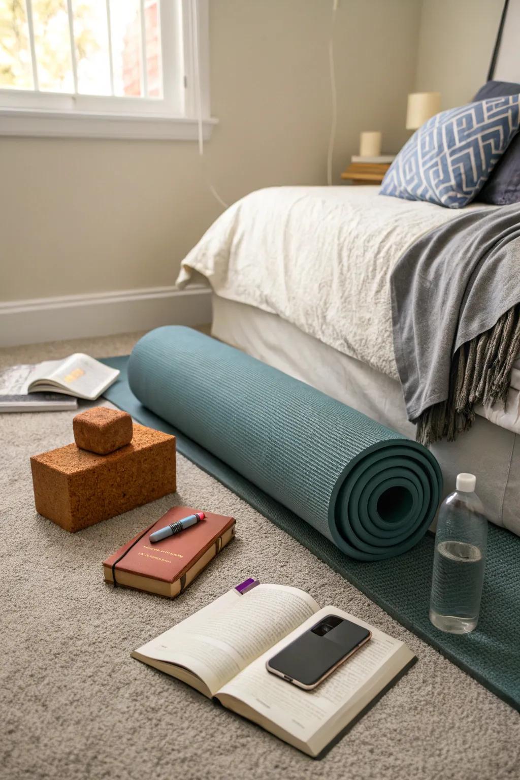 Personal touches make your yoga space uniquely yours.