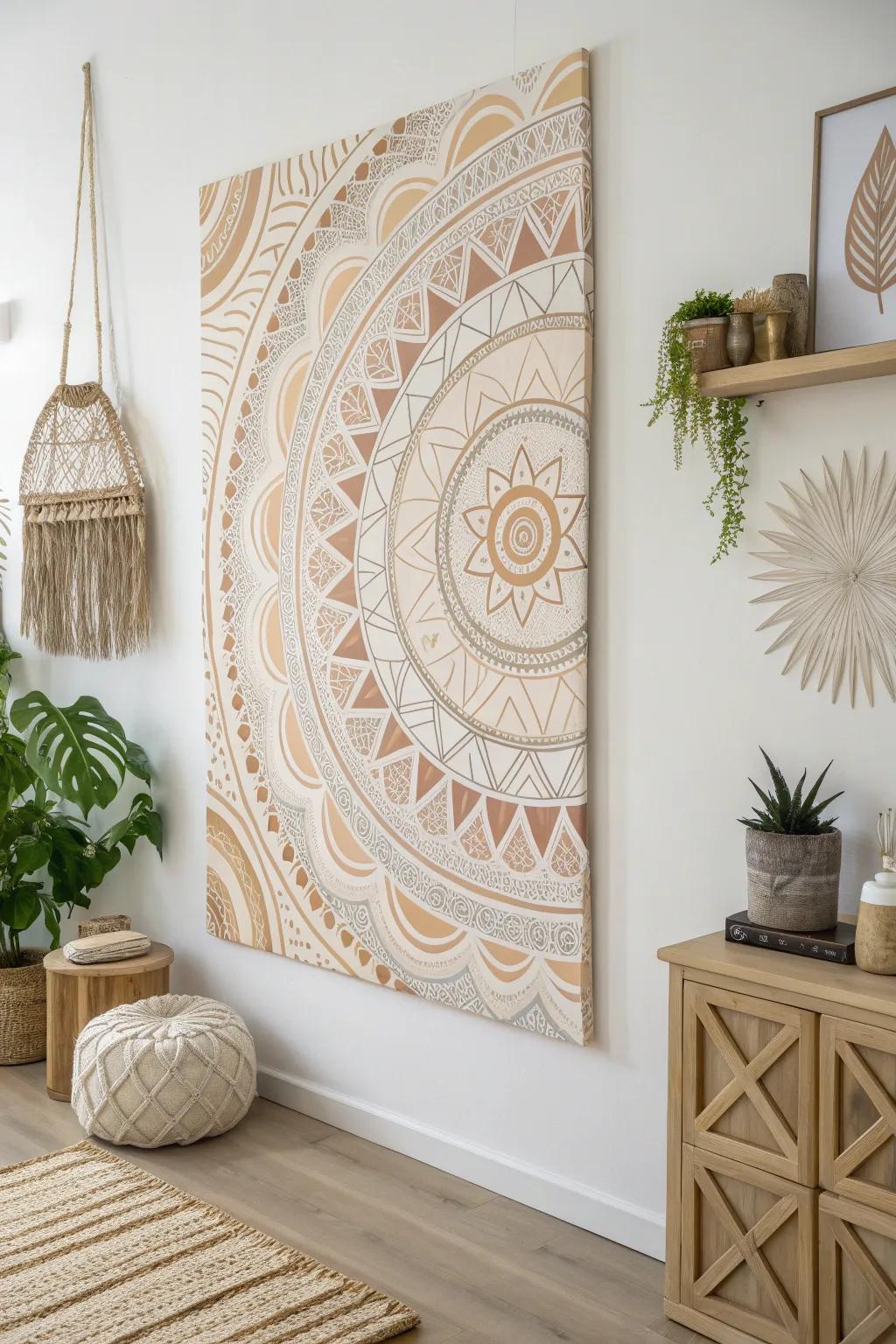 Discover the beauty of cultural patterns and motifs in minimalist decor.