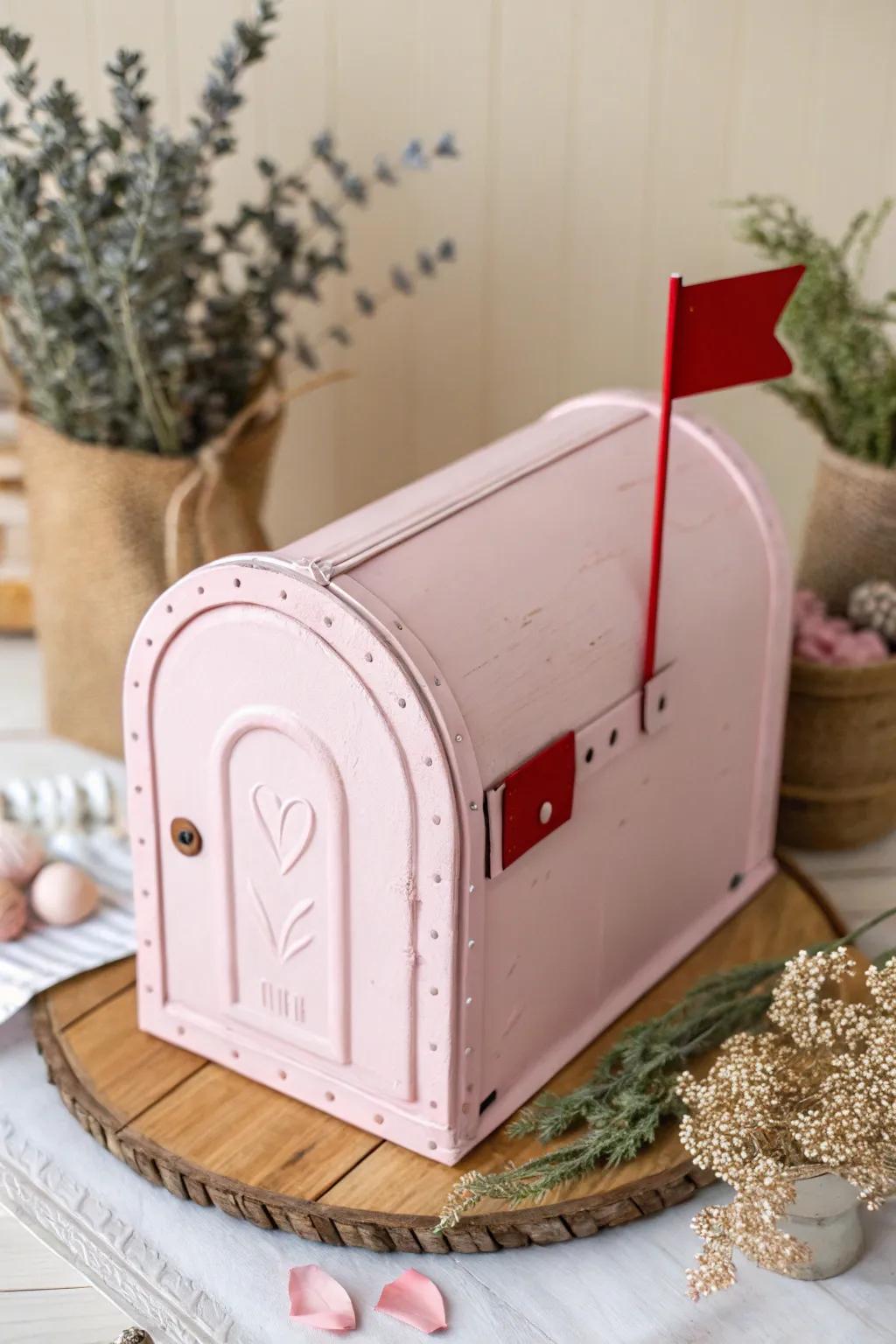 A charming Valentine's mailbox that blends classic design with Scandinavian minimalism. Perfect for capturing little hearts! 💌✨