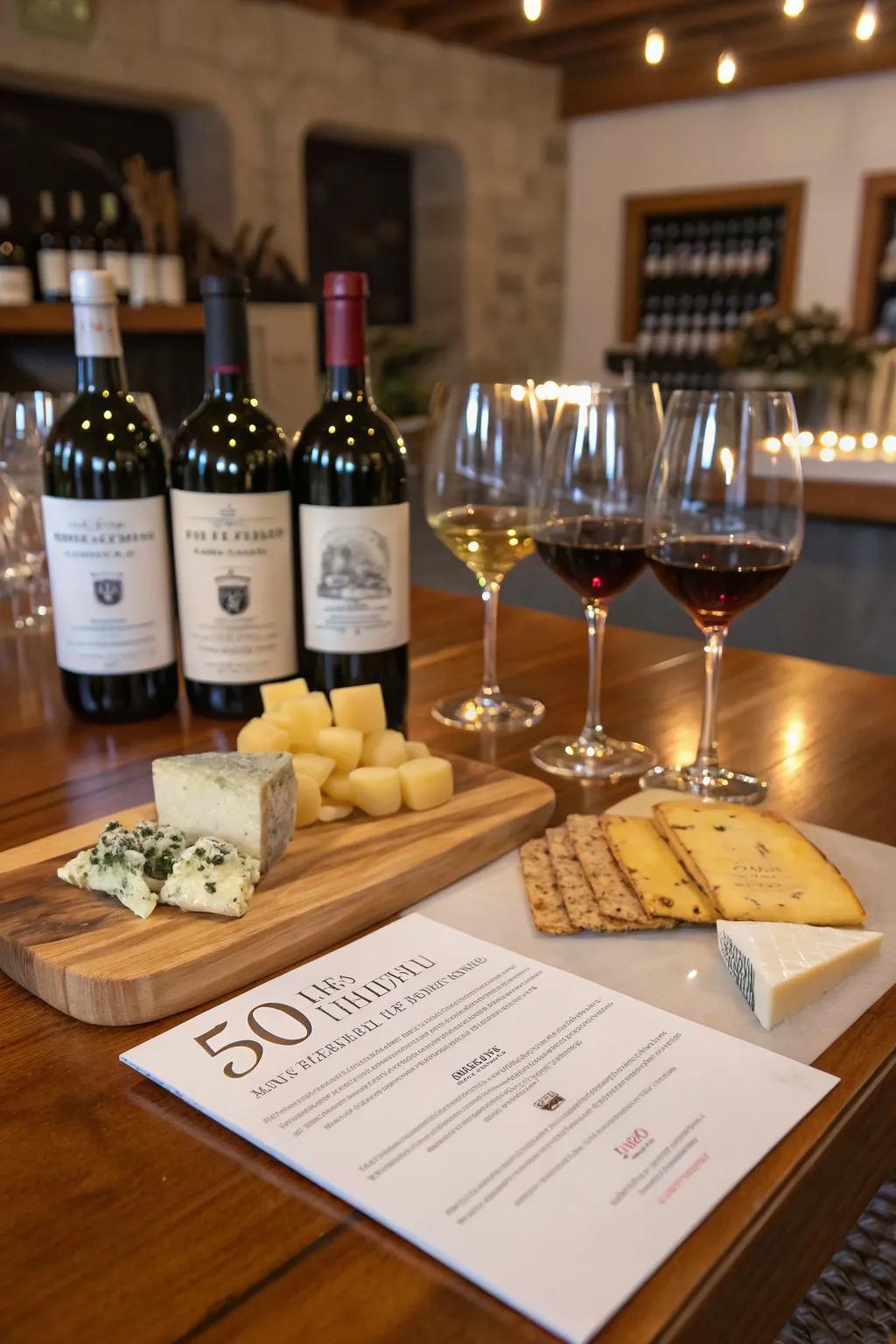 A wine tasting adds sophistication and delight.