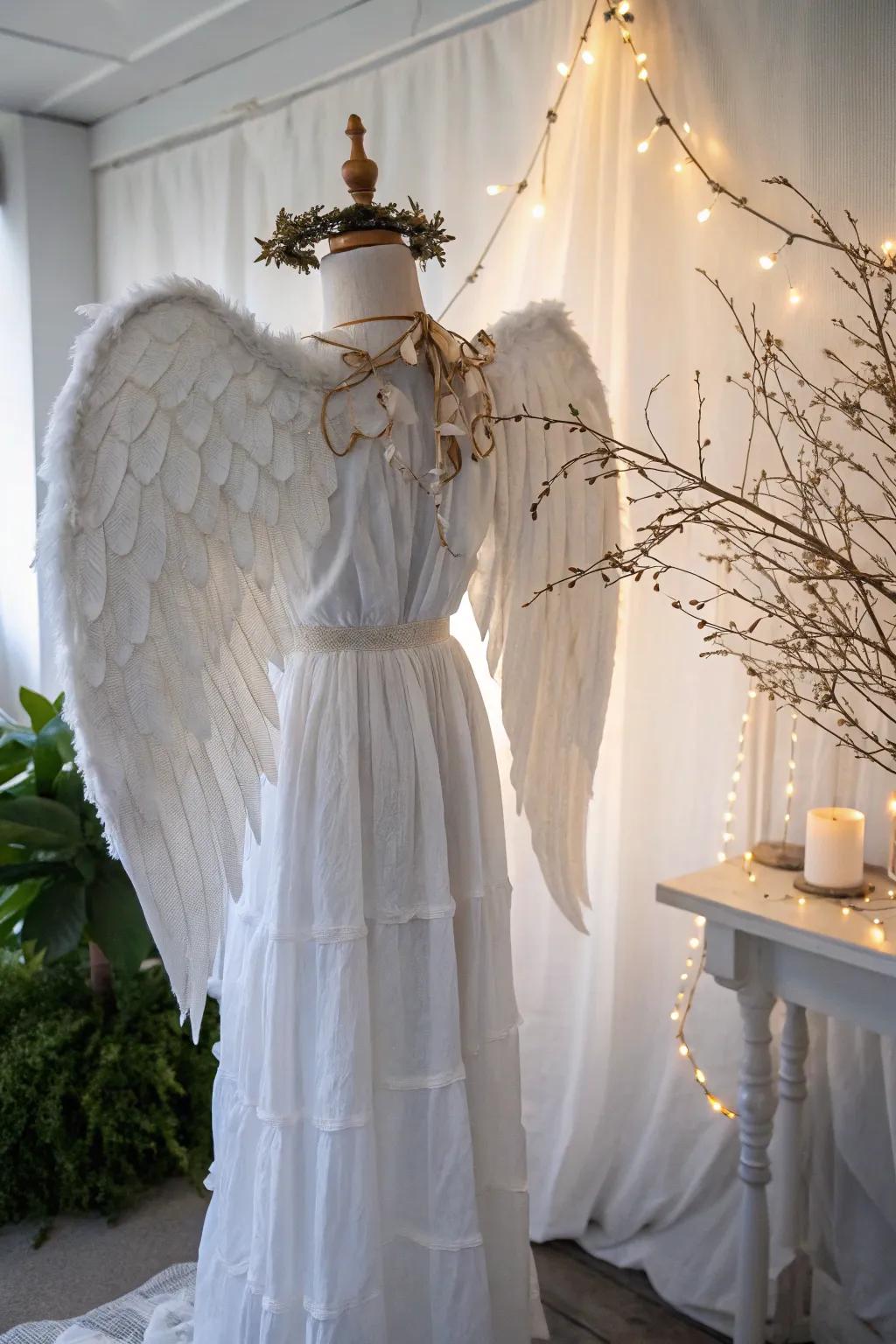 Embrace your inner angel with this DIY masterpiece, where simplicity meets celestial charm.