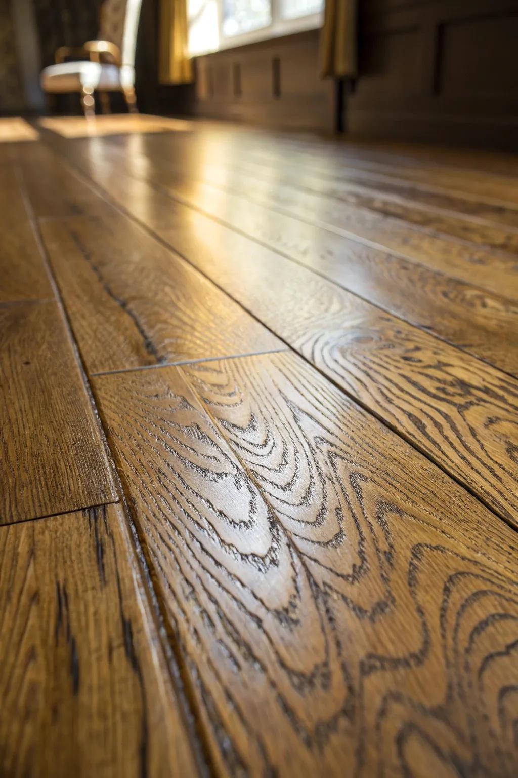 Embrace the elegance of nature with a clear-finished hardwood floor that lets the grain speak for itself.
