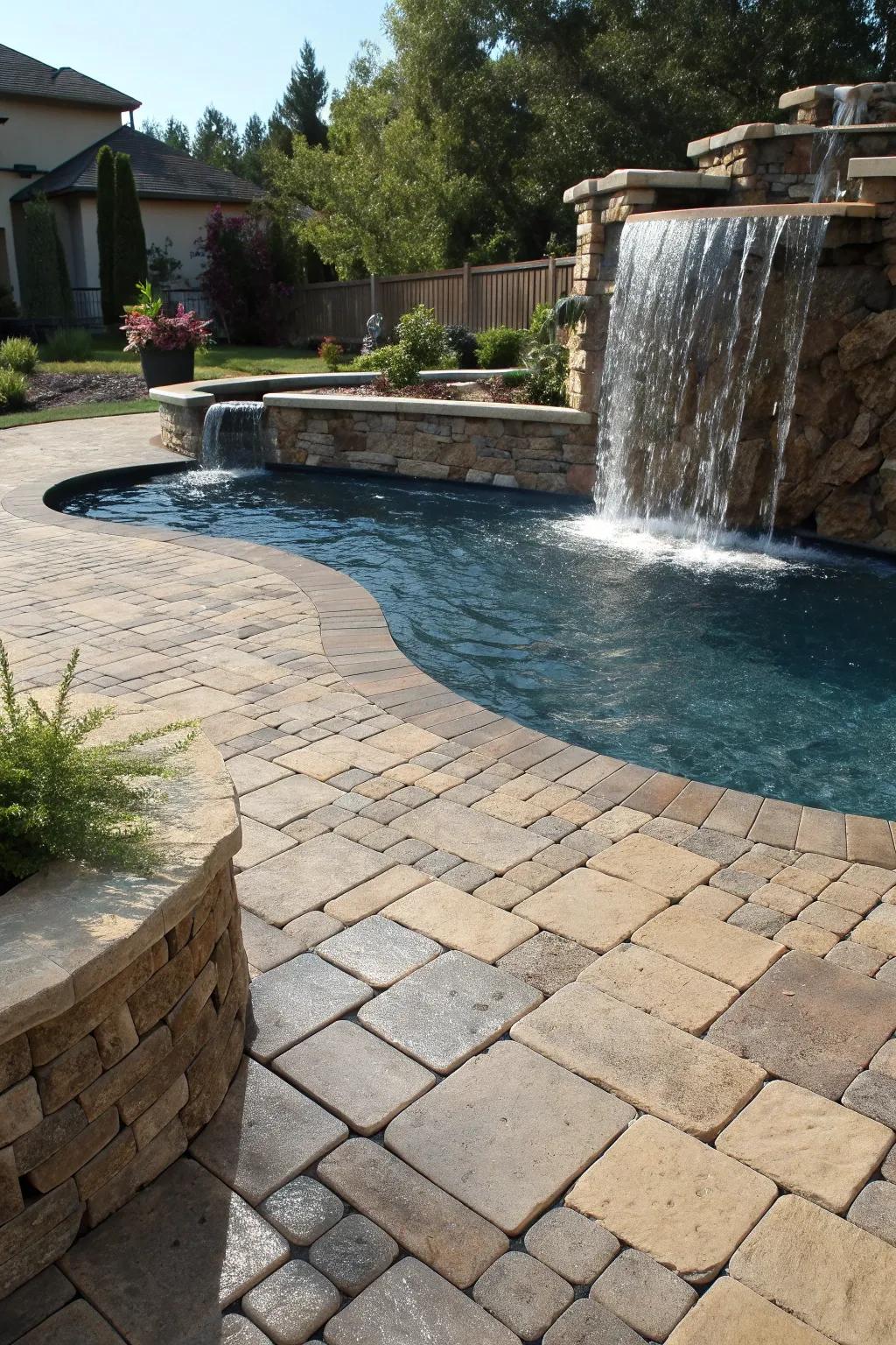 Transform your patio into a spa-like retreat with a stunning water feature.