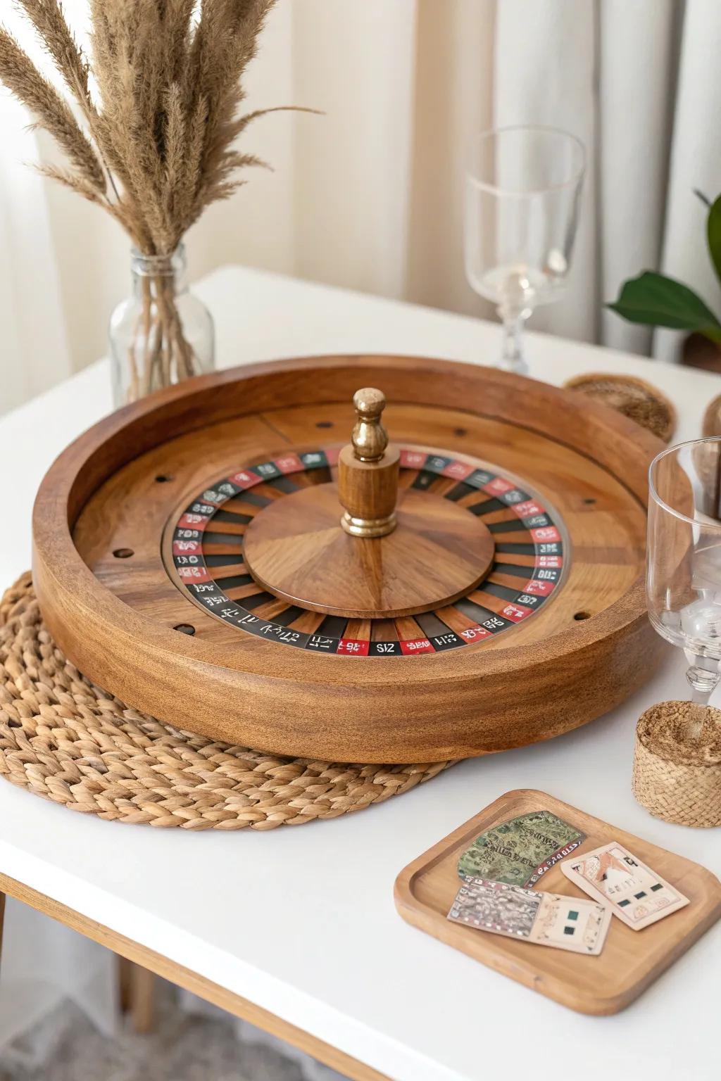 Spin into fun with this DIY Roulette Wheel, blending minimalist design with playful party vibes.