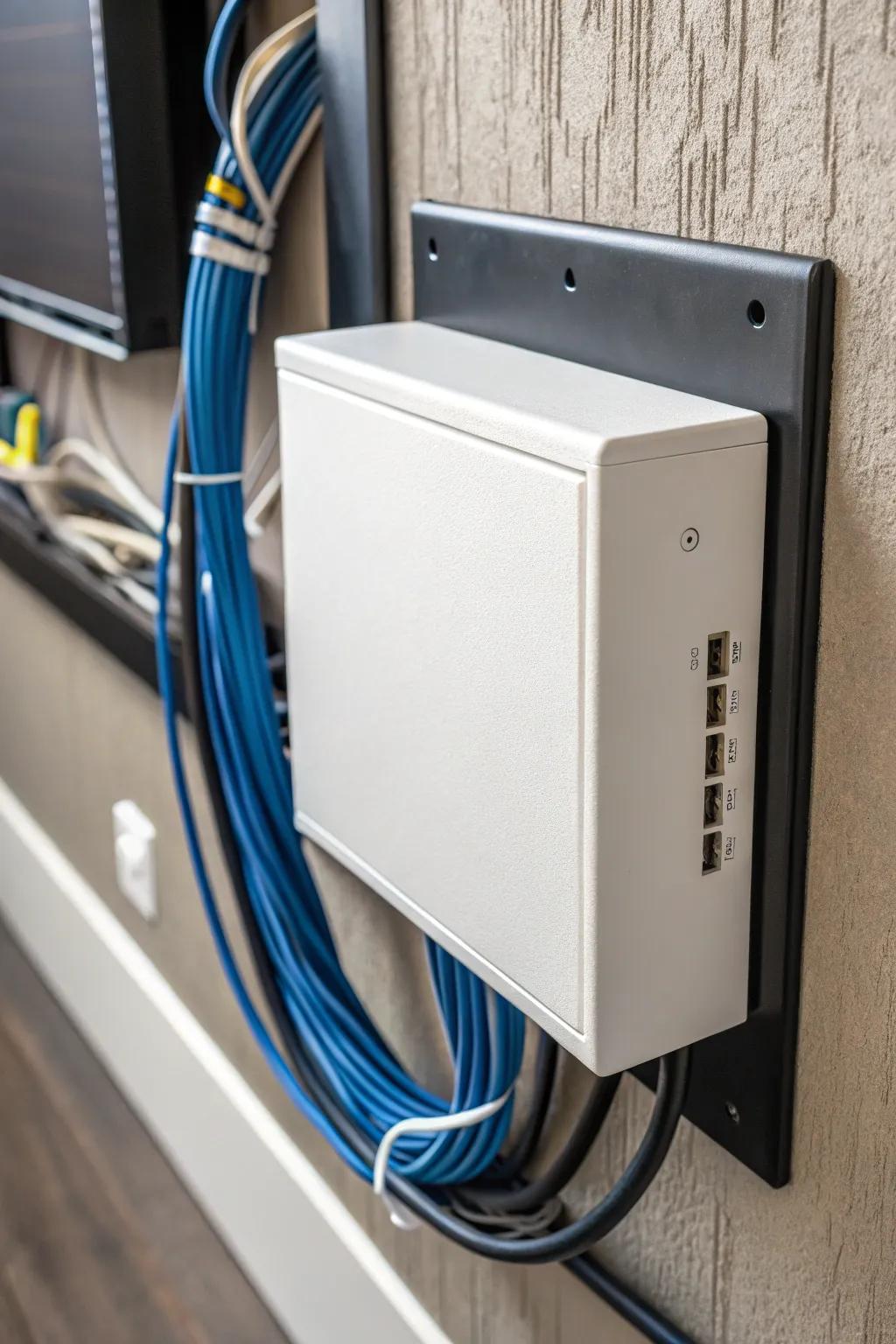 Elevate your workspace with a sleek drywall communication box for a clutter-free, sophisticated look.