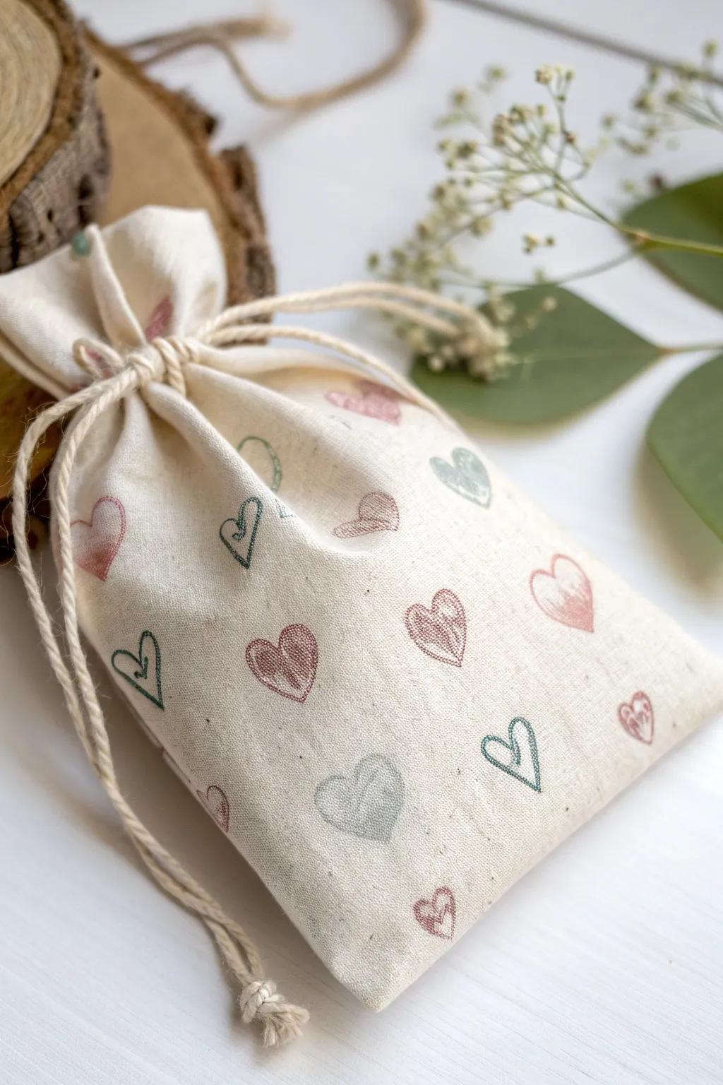 Craft with Love: Simple Heart Stamps for Charming Valentine's Day Bags