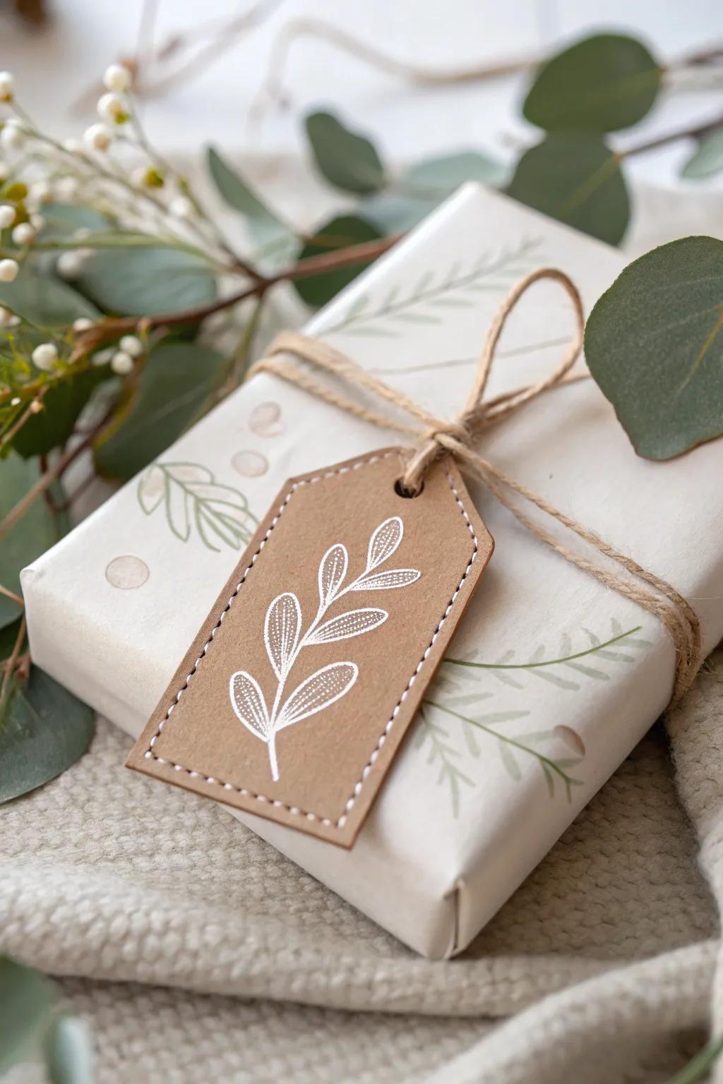 Add a touch of elegance to your gifts with handcrafted faux leather tags.