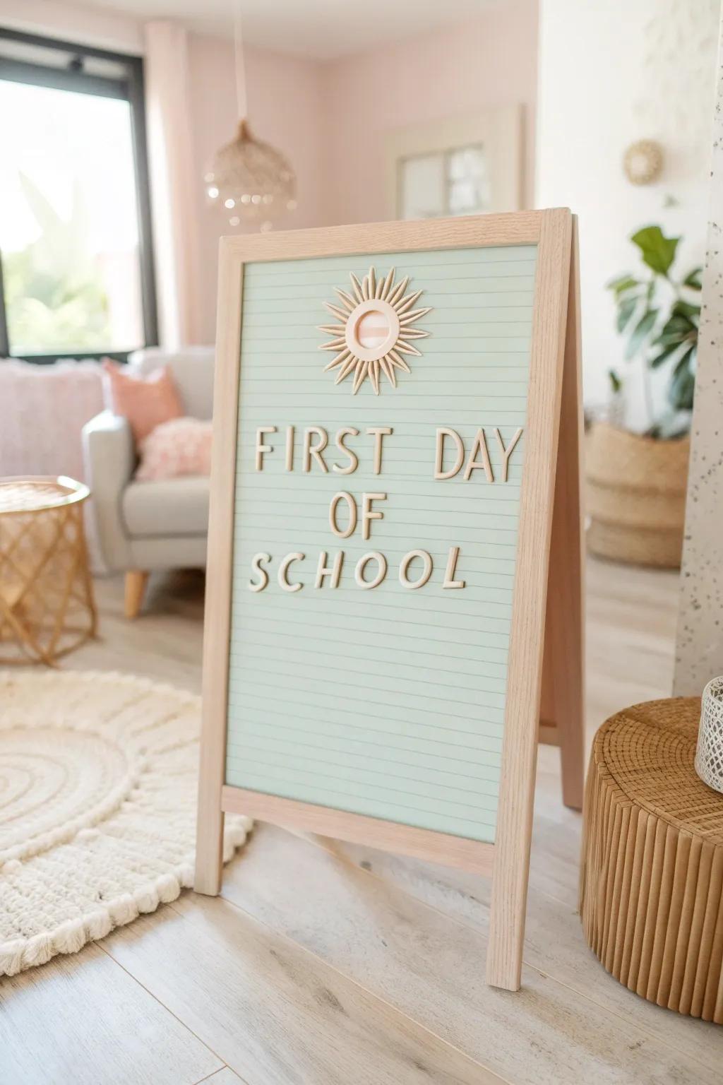 Brighten their first day with a touch of sunshine and smiles! 🌞 #FirstDayOfSchool #ScandiBoho