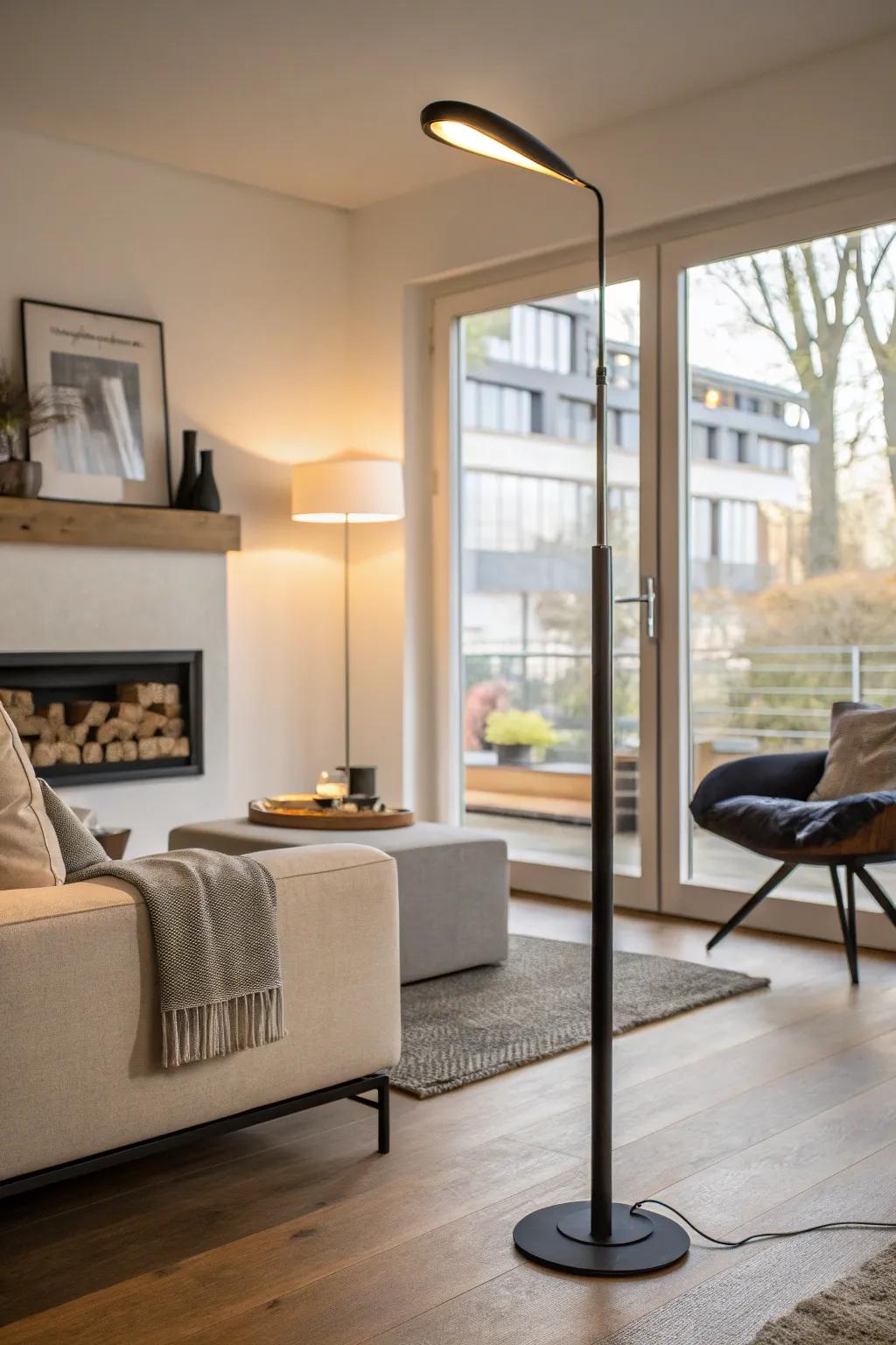 Upgrade to smart living with a floor lamp that adapts to your needs.