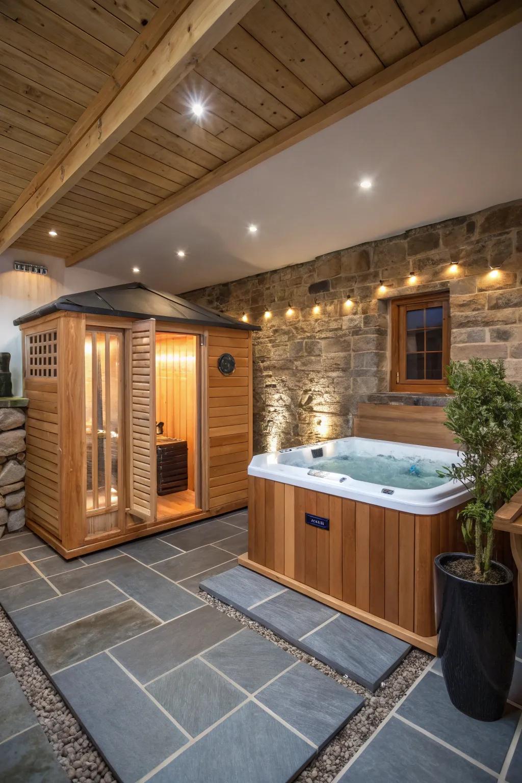 Transform your garage into a stunning home spa sanctuary, where luxury meets craftsmanship.