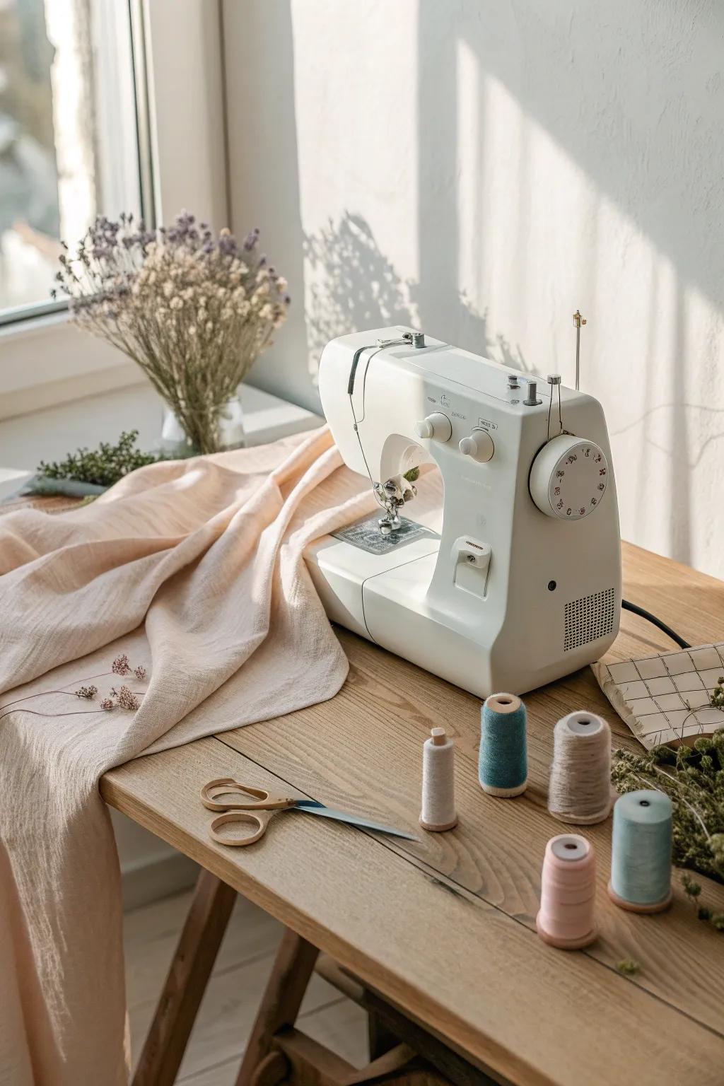 Unleash your creativity with a compact sewing machine, the perfect gift for any DIY enthusiast.
