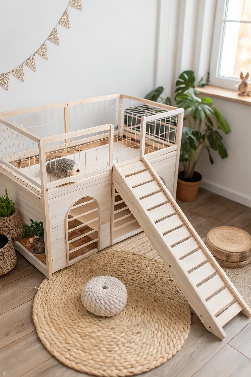Transform your guinea pig's space into a Scandinavian-inspired adventure playground!