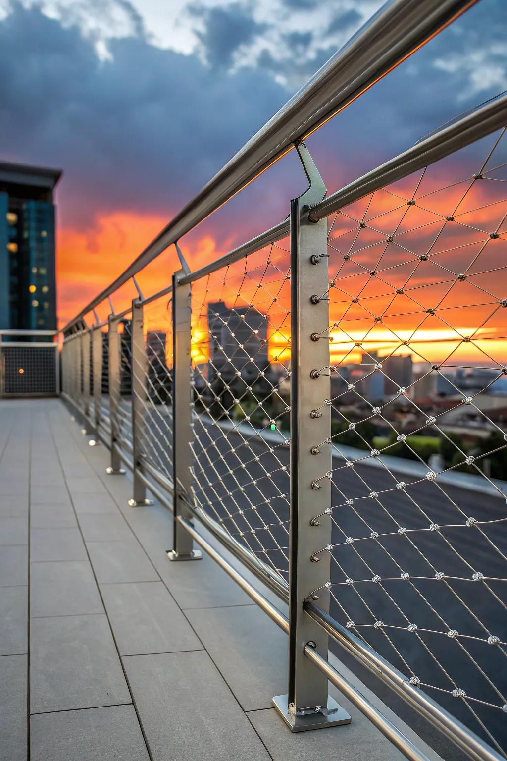 Elevate your balcony's style and safety with exquisite hog wire panels.